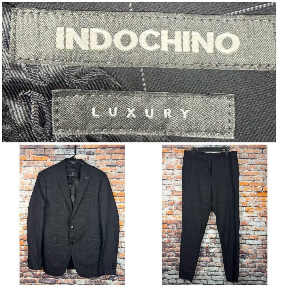 Indochino Luxury Harrogate Window Payne 2-Piece Suit Wool Cashmere 38 Reg 32x32